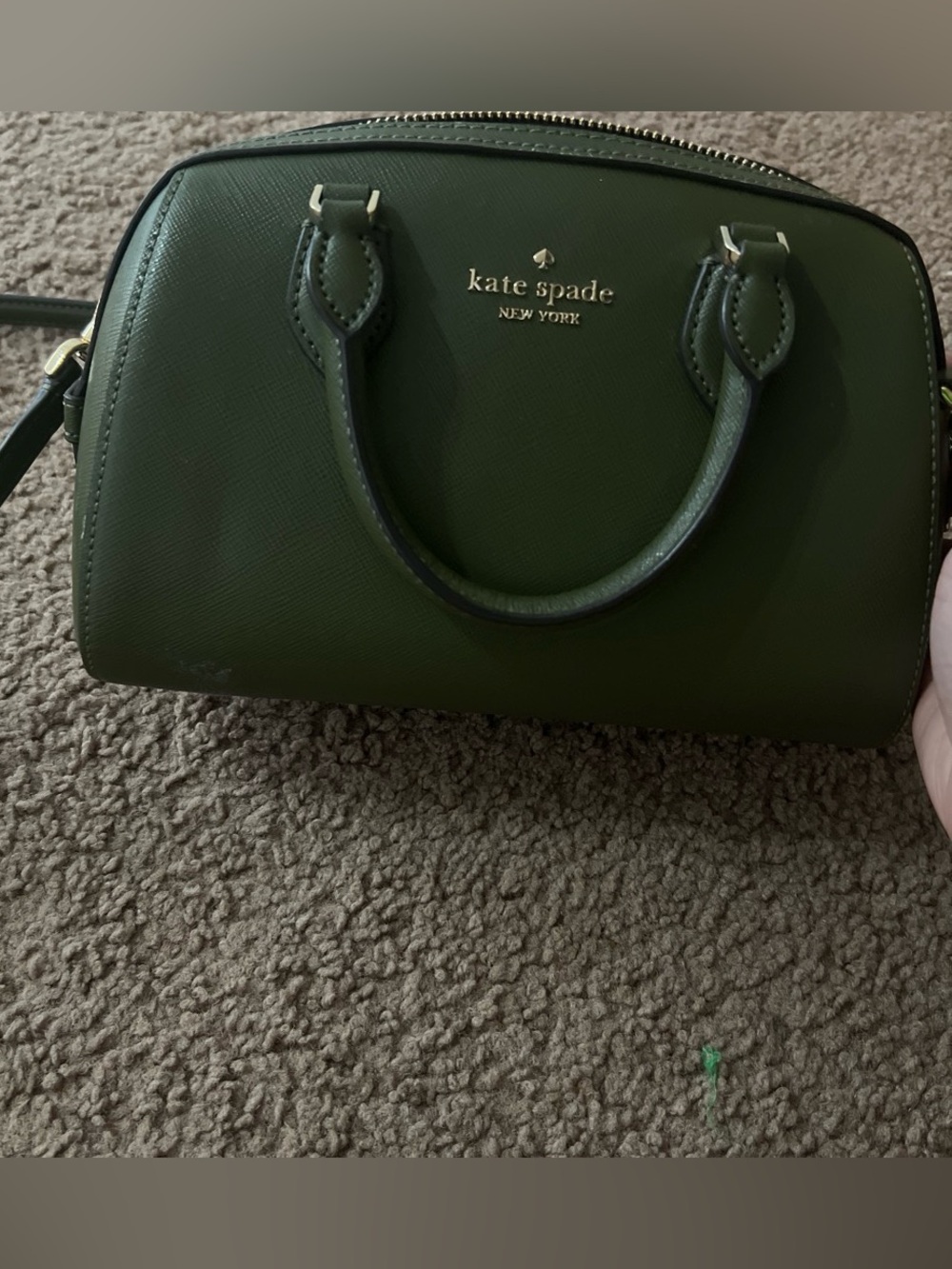 kate spade Green Saffiano Dome Satchel